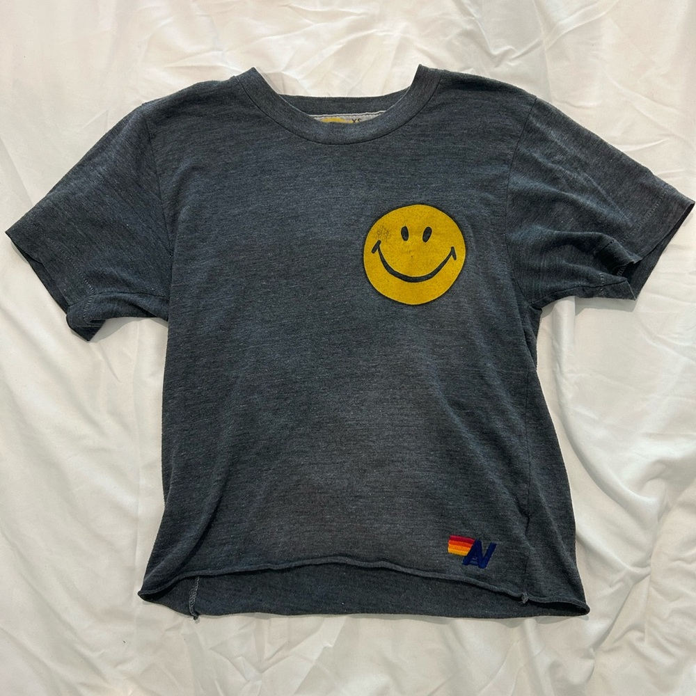 Womans Aviator Nation smilie face T-shirt in XS.